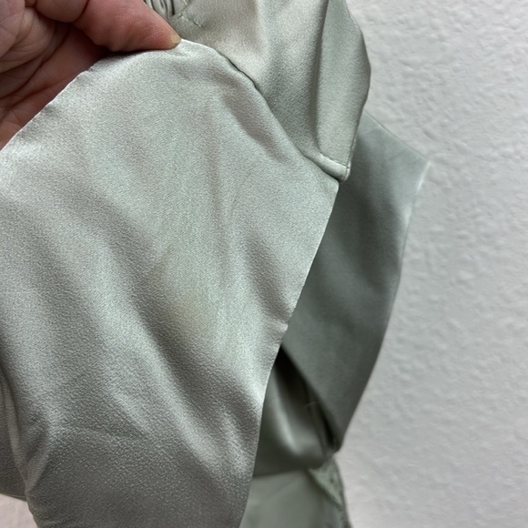 NWT Beginning Boutique cut out maxi dress in Sage. Silky backless strappy sheath - Picture 14 of 15